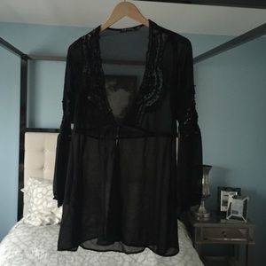 EUC For Love & Lemons Skivvies Sm Black SwimCover